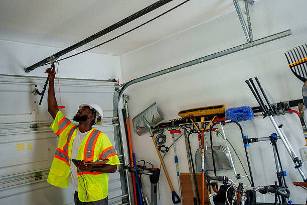 Professional Garage Door Panel Replacement technician working in Houston County County, TX